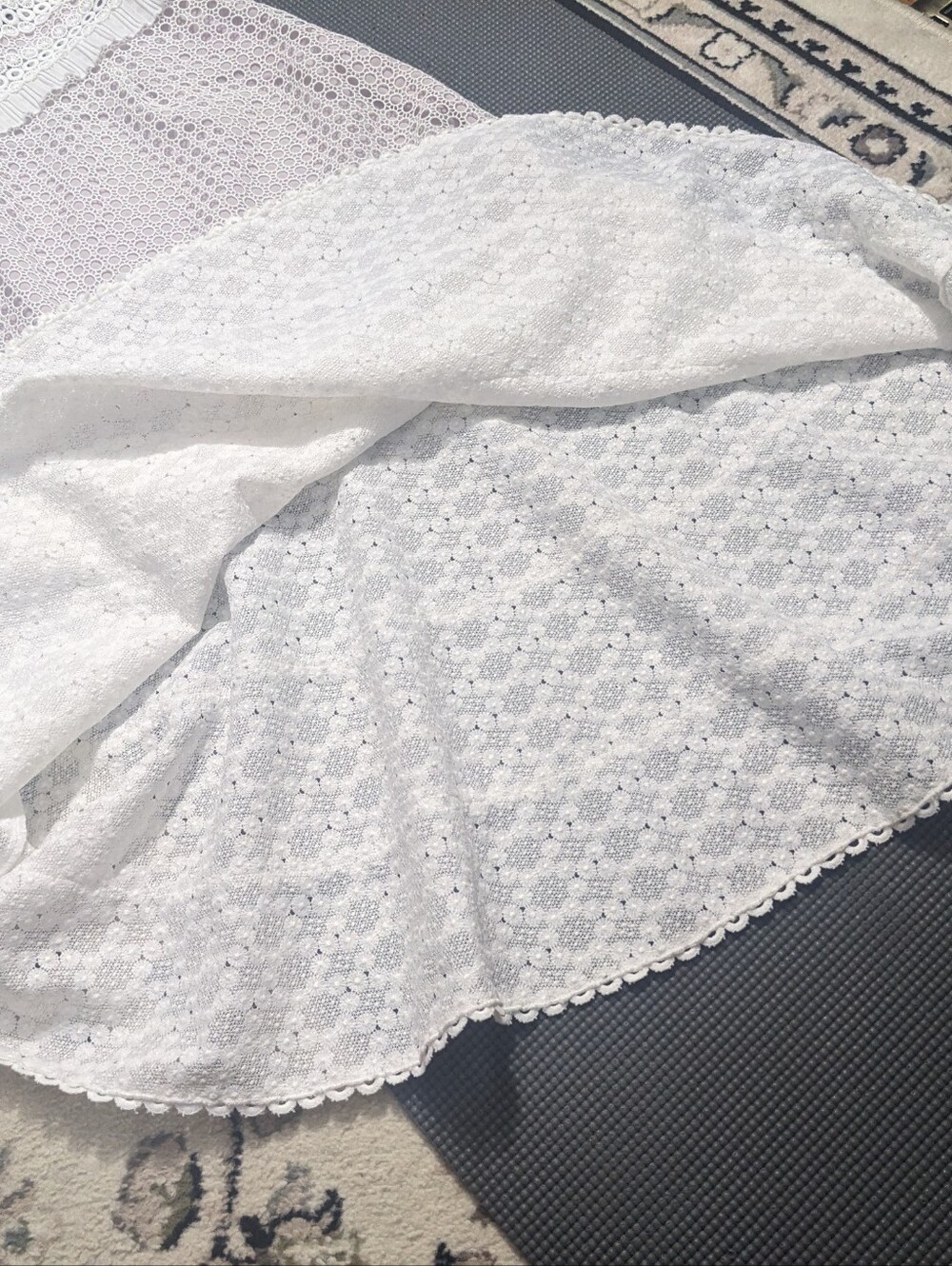 SAYLOR White Eyelet Lace Midi Dress - Picture 9 of 13